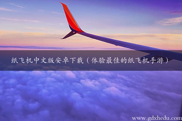 纸飞机中文版安卓下载（体验最佳的纸飞机手游）