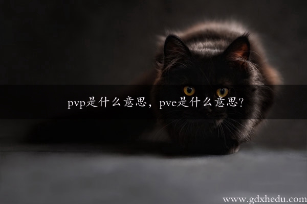 pvp是什么意思，pve是什么意思？