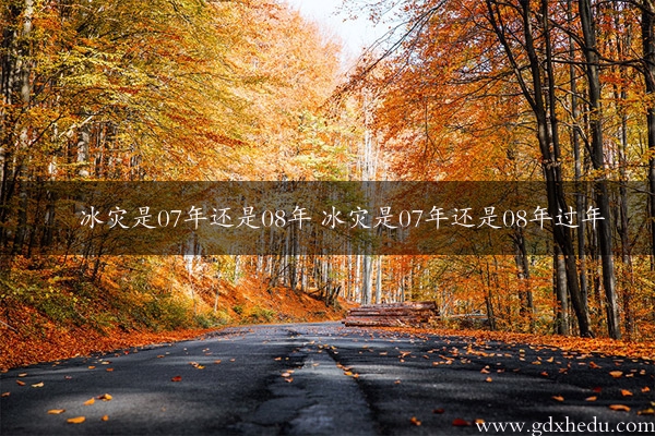 冰灾是07年还是08年 冰灾是07年还是08年过年