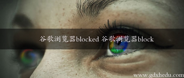 谷歌浏览器blocked 谷歌浏览器block