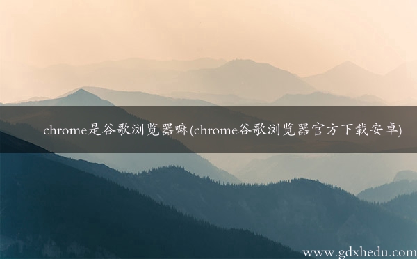 chrome是谷歌浏览器嘛(chrome谷歌浏览器官方下载安卓)