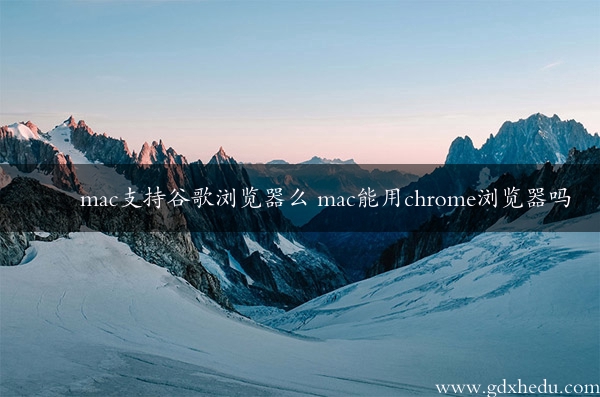 mac支持谷歌浏览器么 mac能用chrome浏览器吗