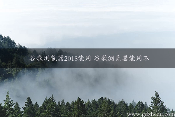 谷歌浏览器2018能用 谷歌浏览器能用不