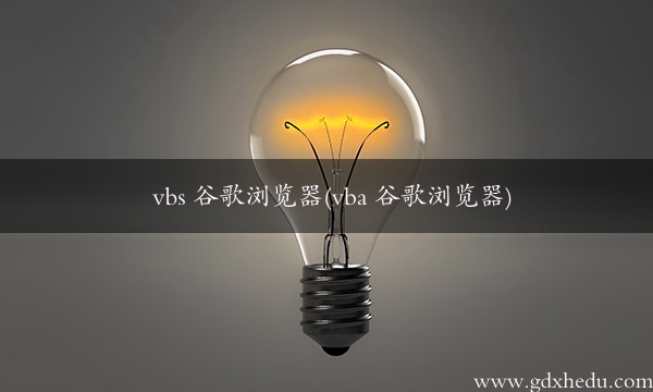 vbs 谷歌浏览器(vba 谷歌浏览器)