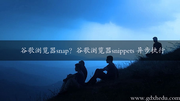 谷歌浏览器snap？谷歌浏览器snippets 异步执行