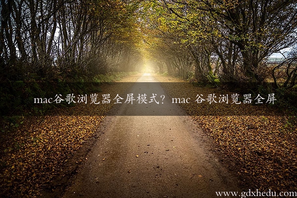 mac谷歌浏览器全屏模式？mac 谷歌浏览器全屏