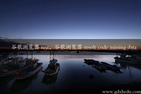 谷歌浏览器 rest，谷歌浏览器 result code missing data