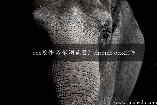 ocx控件 谷歌浏览器？chrome ocx控件