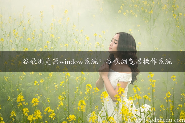 谷歌浏览器window系统？谷歌浏览器操作系统