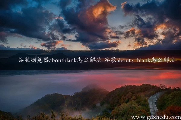 谷歌浏览器aboutblank怎么解决 谷歌about：blank怎么解决