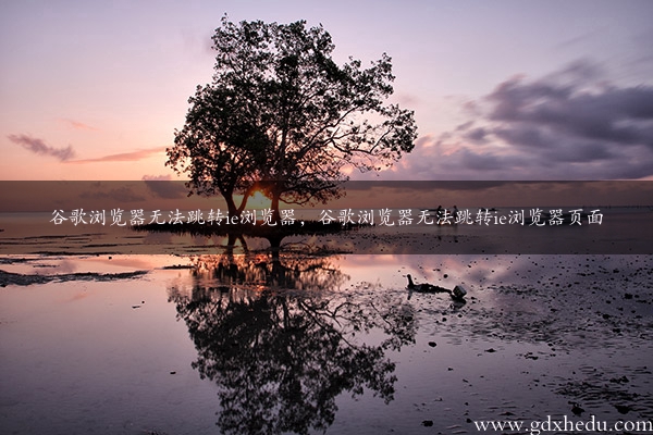 谷歌浏览器无法跳转ie浏览器，谷歌浏览器无法跳转ie浏览器页面