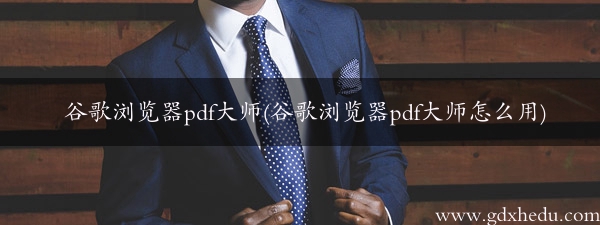 谷歌浏览器pdf大师(谷歌浏览器pdf大师怎么用)