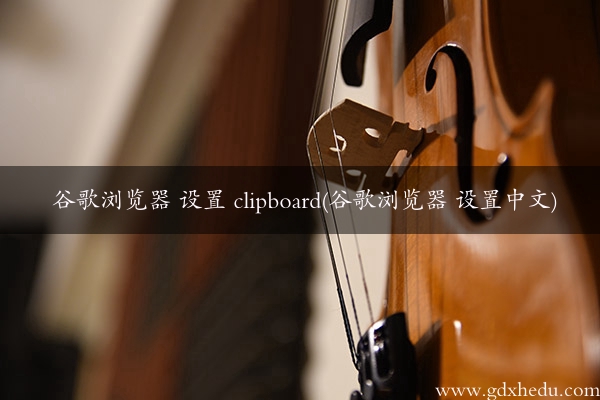 谷歌浏览器 设置 clipboard(谷歌浏览器 设置中文)