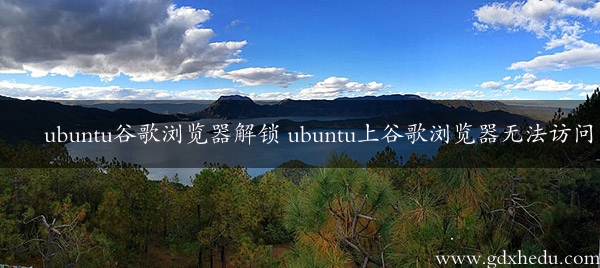 ubuntu谷歌浏览器解锁 ubuntu上谷歌浏览器无法访问