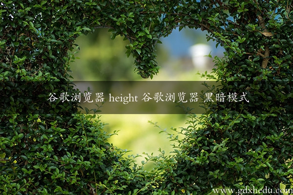 谷歌浏览器 height 谷歌浏览器 黑暗模式