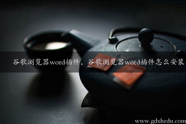 谷歌浏览器word插件，谷歌浏览器word插件怎么安装