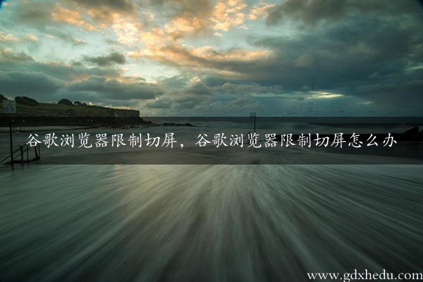 谷歌浏览器限制切屏，谷歌浏览器限制切屏怎么办