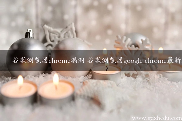 谷歌浏览器chrome漏洞 谷歌浏览器google chrome最新版
