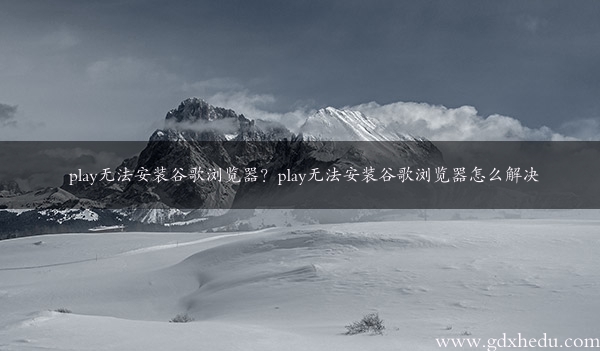 play无法安装谷歌浏览器？play无法安装谷歌浏览器怎么解决