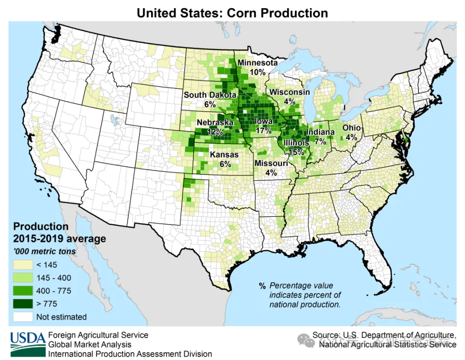 全球玉米种植分布及未来15天巴西与阿根廷降雨影响分析  第3张
