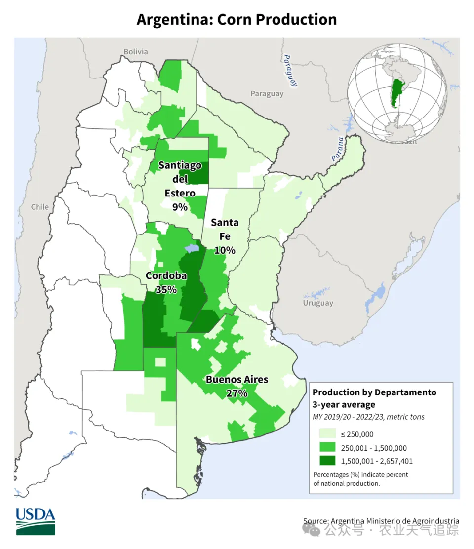 全球玉米种植分布及未来15天巴西与阿根廷降雨影响分析  第8张