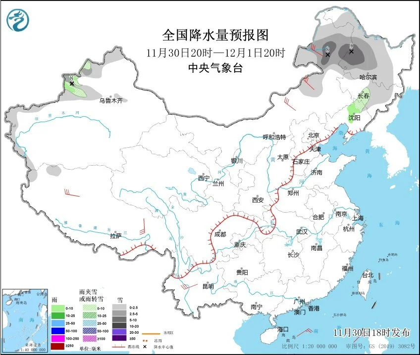 12月1日较强冷空气入侵，东北地区将迎局部暴雪及大幅降温  第3张