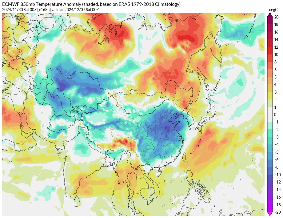 12月1日较强冷空气入侵，东北地区将迎局部暴雪及大幅降温  第7张