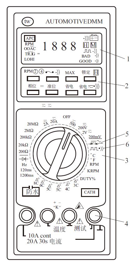 TW-9406A型汽车数字式万用表的功能使用：温度与转速测量  第2张