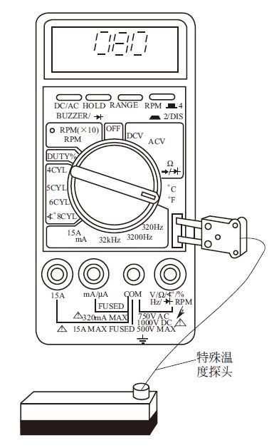 TW-9406A型汽车数字式万用表的功能使用：温度与转速测量  第3张