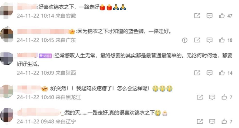 46岁网络作家蓝色狮因癌症离世，曾创作锦衣之下等热门作品  第9张