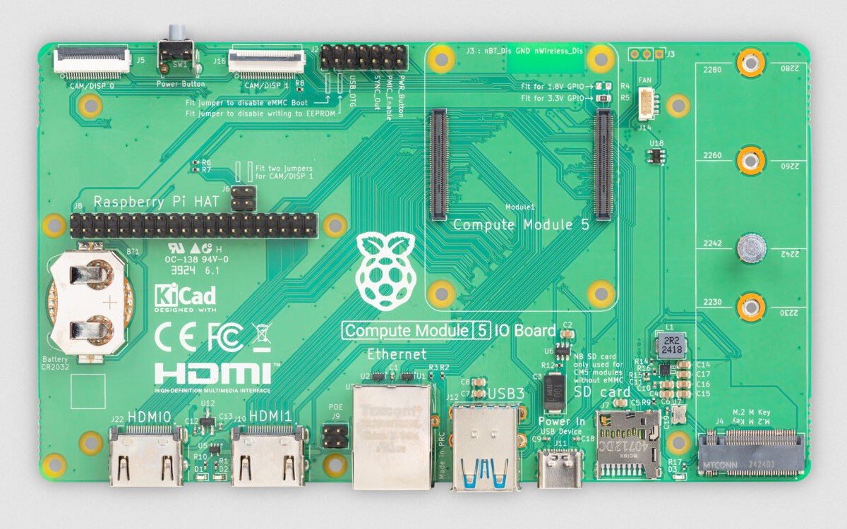 树莓派推出Raspberry Pi Compute Module 5核心板，搭载高性能博通BCM2712 SoC  第3张