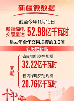 新疆绿电交易量创新高，今年达52.98亿千瓦时，同比增长3.6倍  第2张