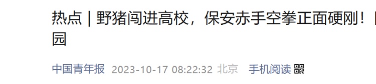 安徽池州职业技术学院校园惊现野猪横冲直撞，校方发布安全提示  第5张