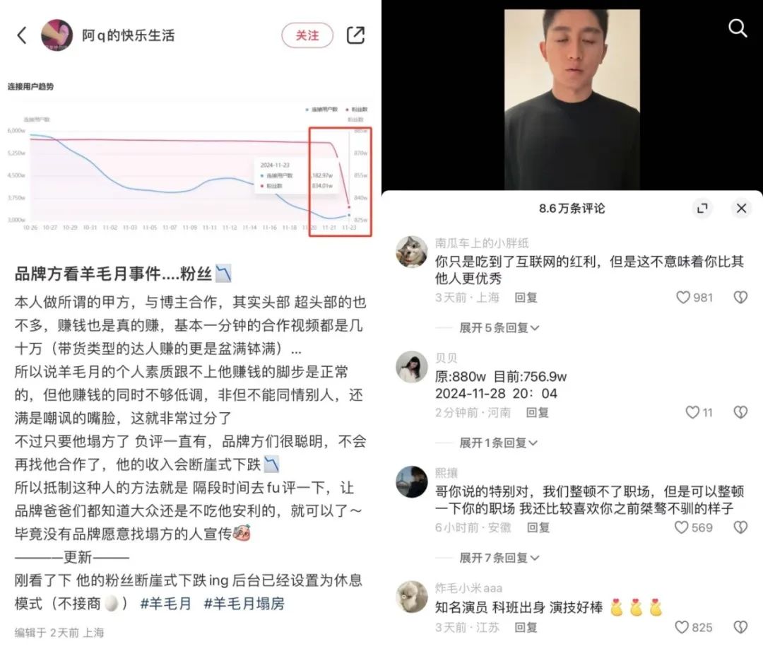 网红羊毛月因敏感话题掉粉百万，大学生就业问题引发争议  第3张