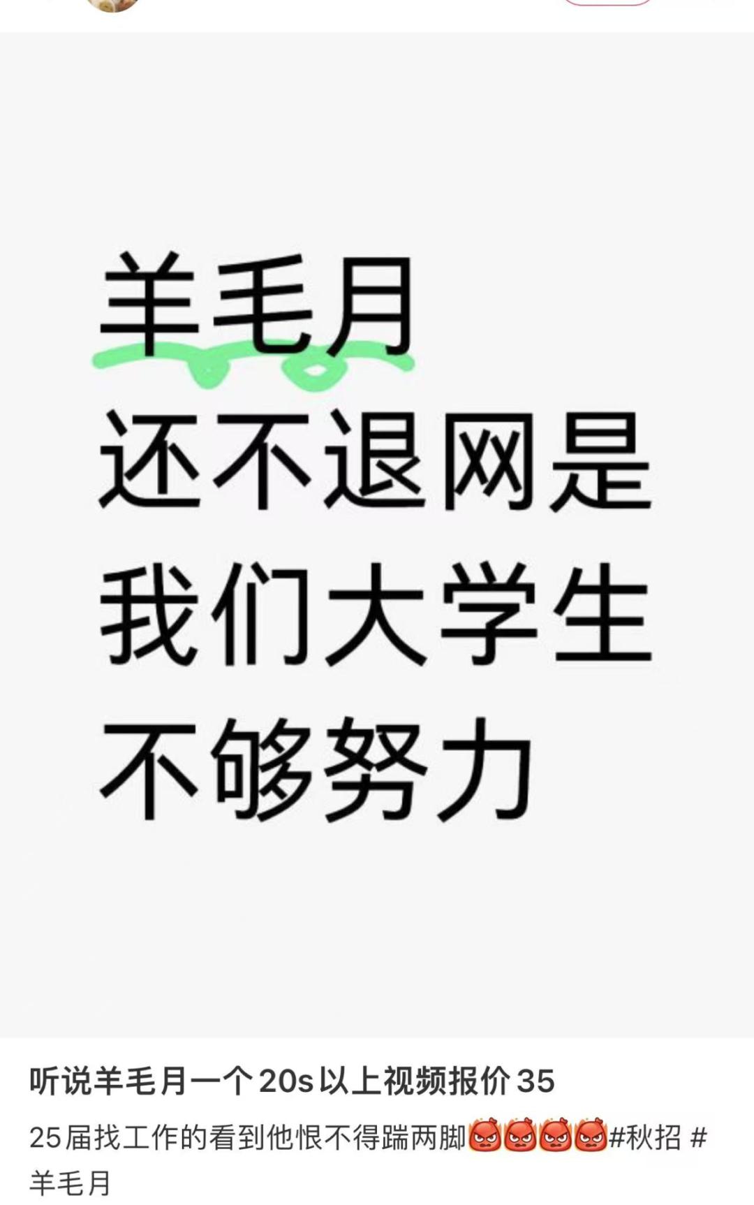 网红羊毛月因敏感话题掉粉百万，大学生就业问题引发争议  第10张