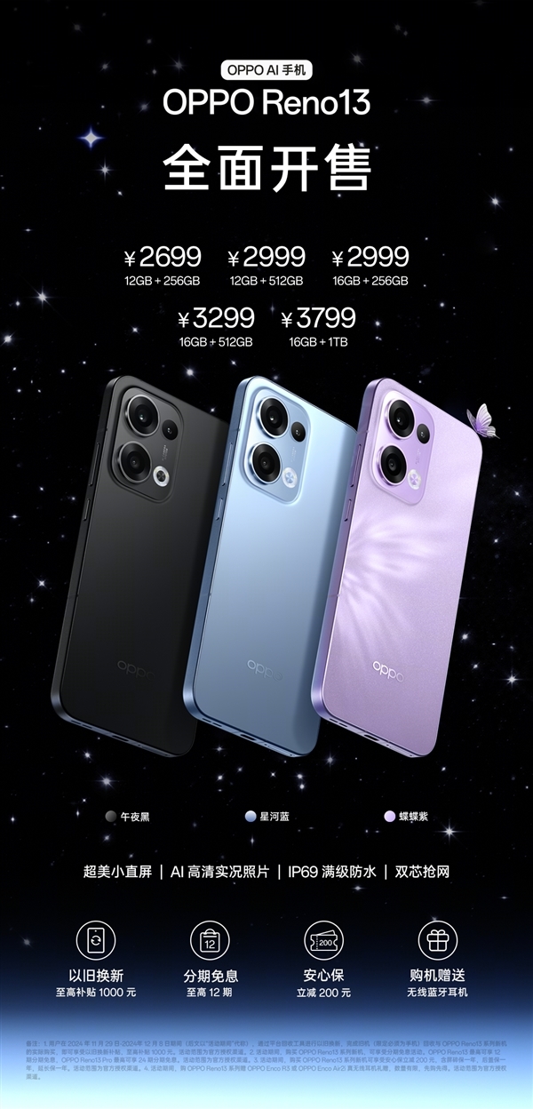 OPPO Reno13系列正式开售，起售价2699元，搭载天玑8350芯片及5000万像素摄像头  第3张